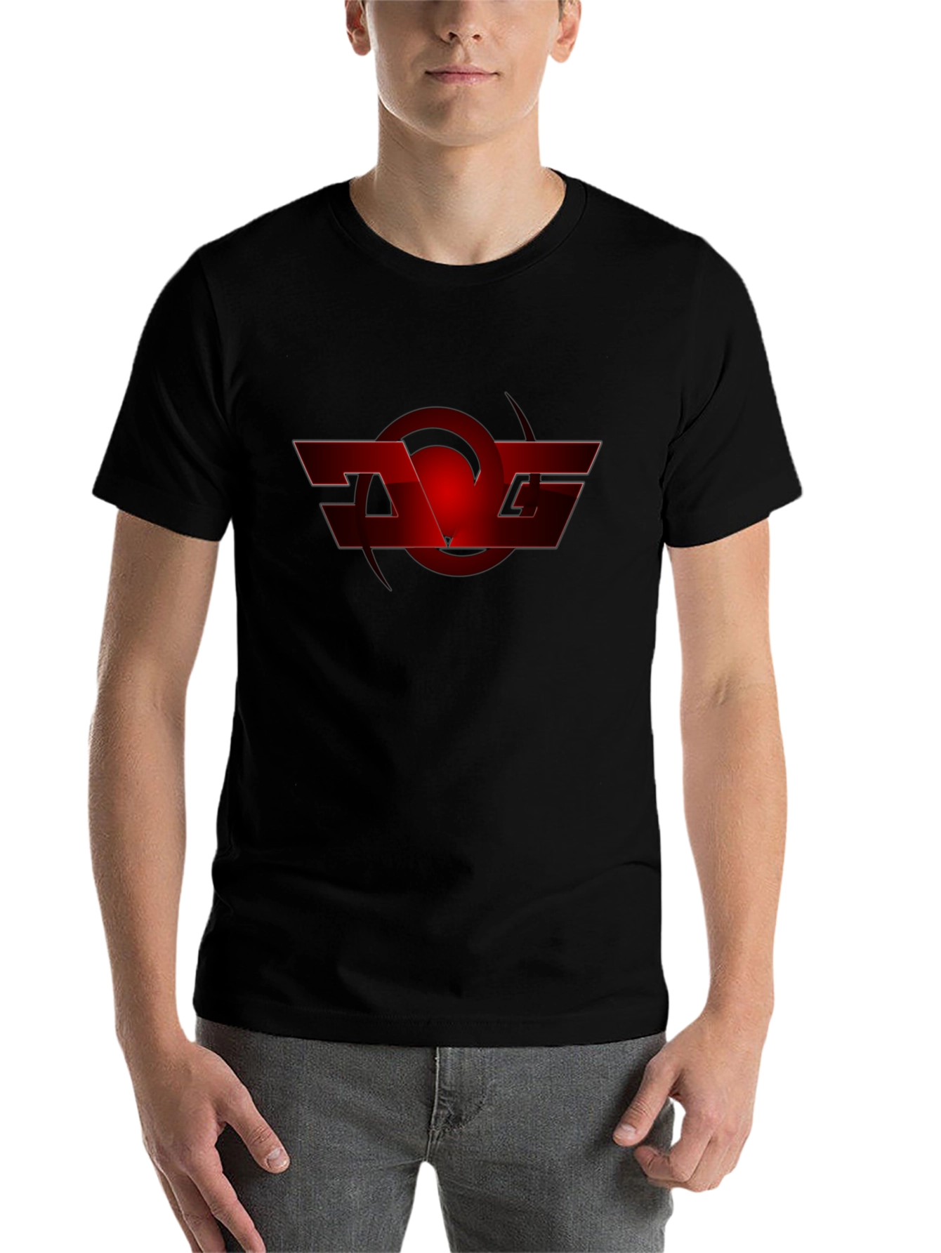 Red Graphic Logo Black T-Shirt