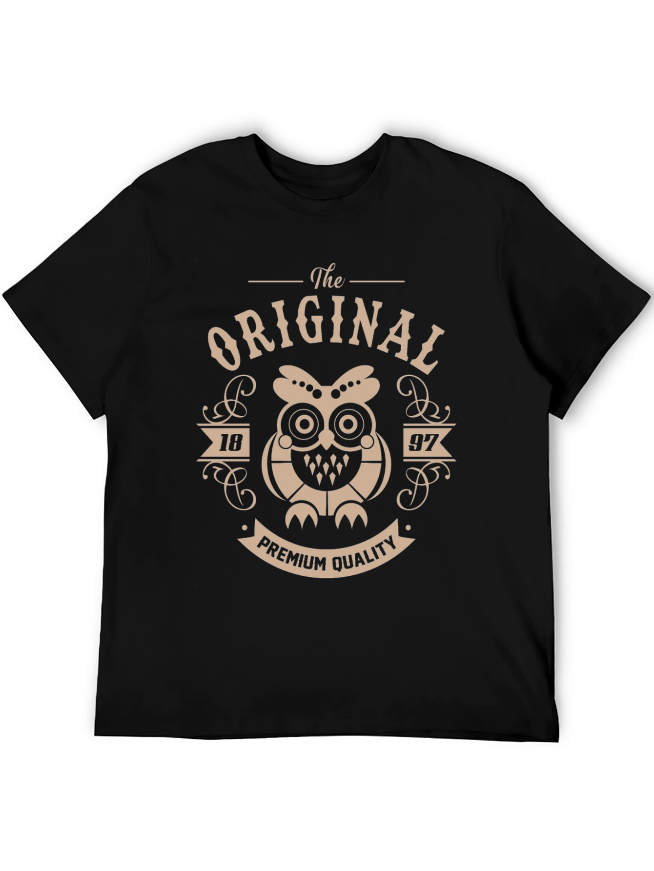 The Original 1897 Premium Quality Owl Black T-Shirt