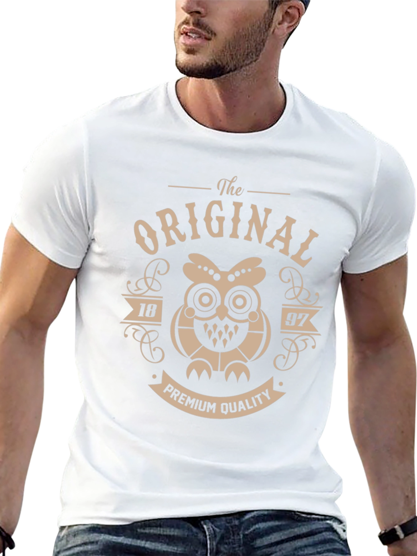 The Original 1897 Premium Quality Owl Black T-Shirt