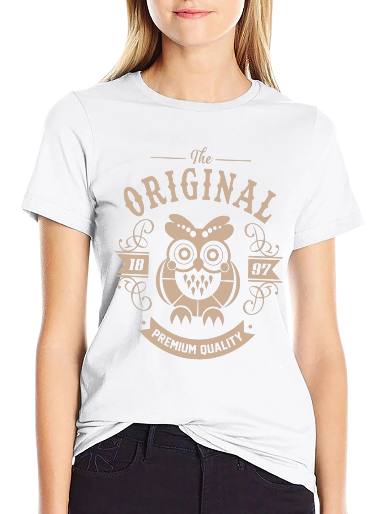 The Original 1897 Premium Quality Owl Black T-Shirt