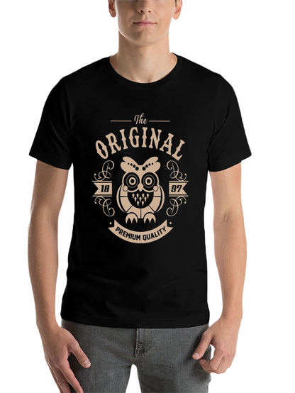 The Original 1897 Premium Quality Owl Black T-Shirt