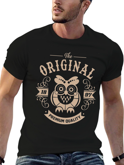 The Original 1897 Premium Quality Owl Black T-Shirt
