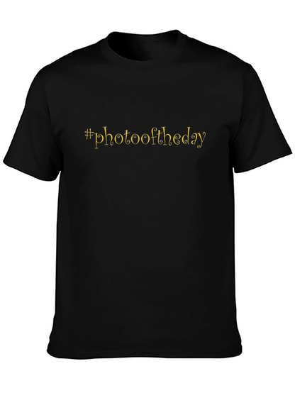 #photooftheday Black Tee - Trendy Graphic T-Shirt