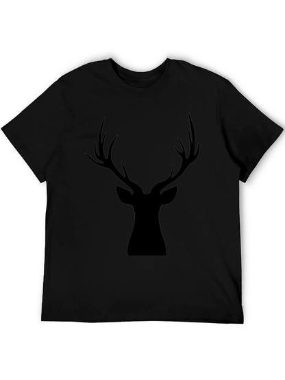 Black Deer Silhouette Graphic Tee