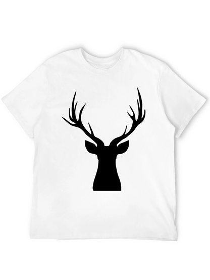 Black Deer Silhouette Graphic Tee