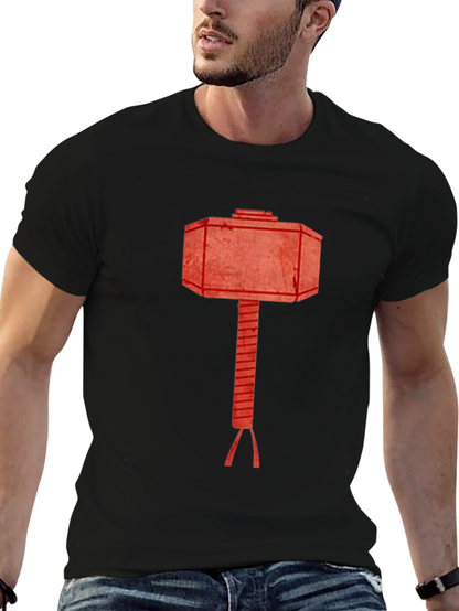 Hammer Graphic Tee - Black Cotton T-Shirt