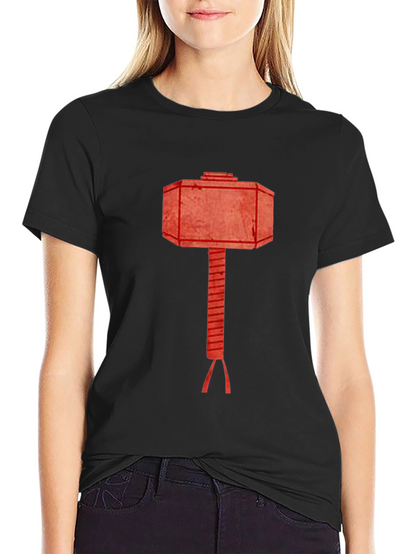 Hammer Graphic Tee - Black Cotton T-Shirt