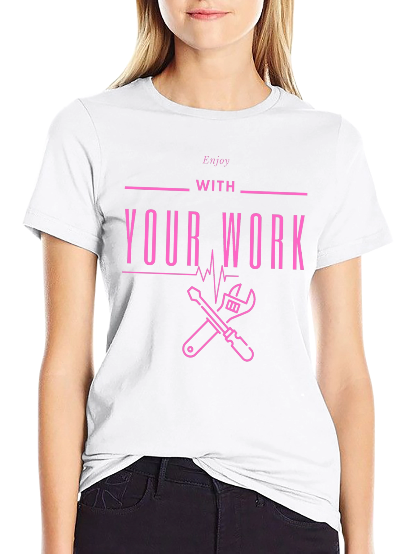 Enjoy Your Work Graphic Tee - Black
