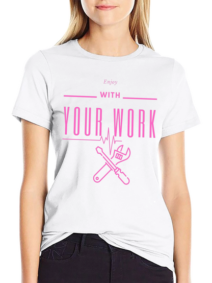 Enjoy Your Work Graphic Tee - Black