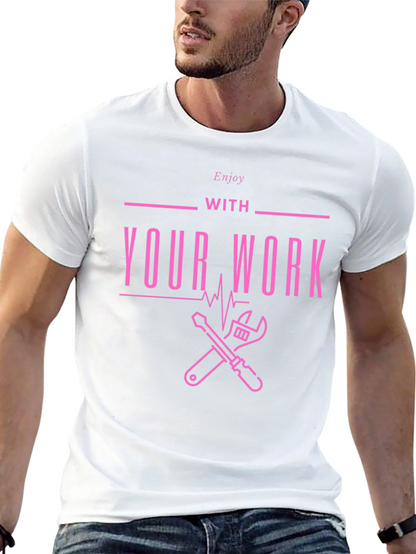 Enjoy Your Work Graphic Tee - Black