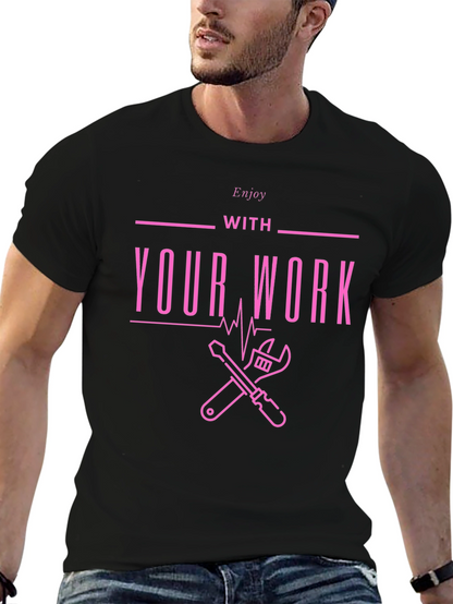 Enjoy Your Work Graphic Tee - Black