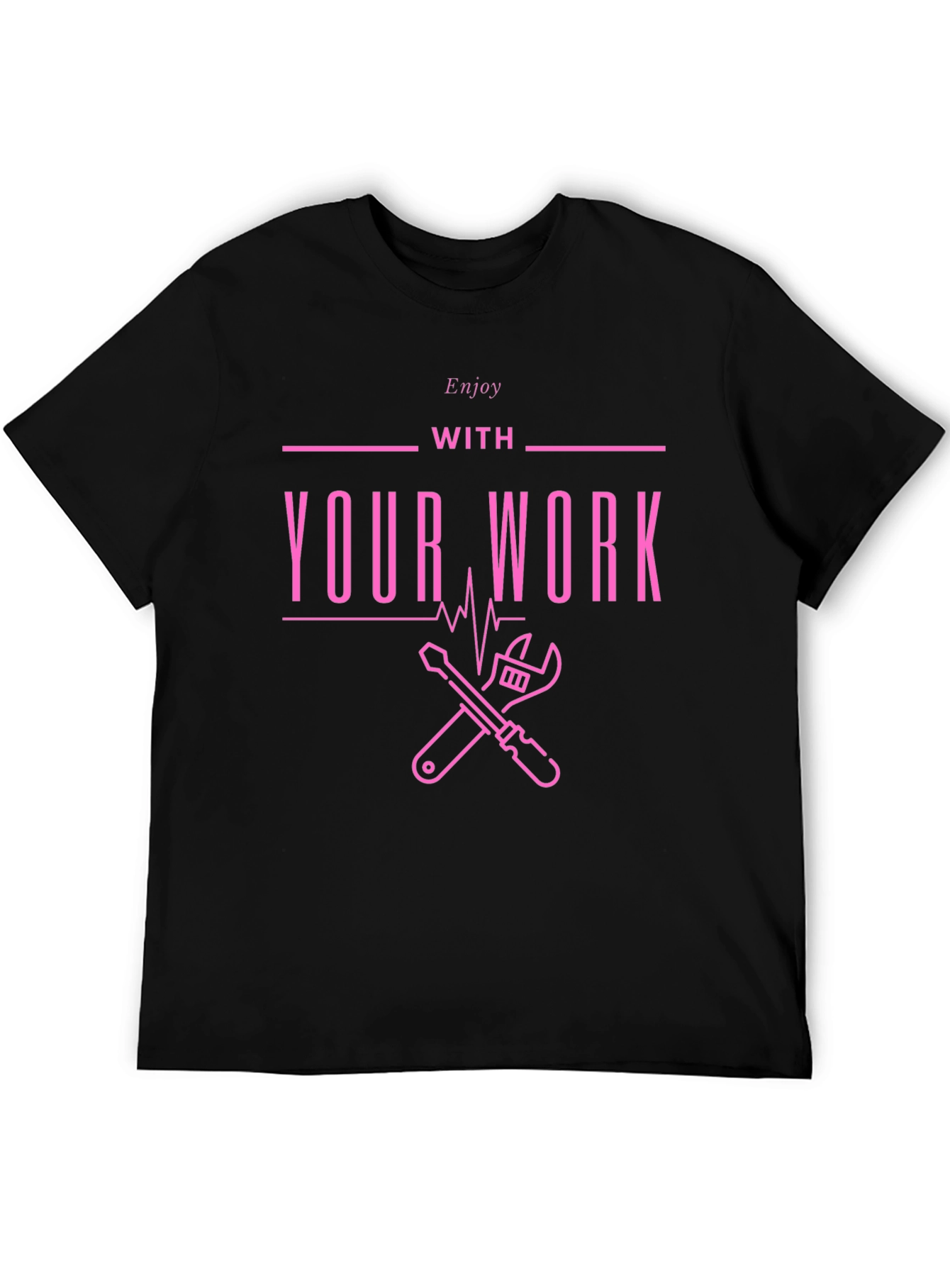 Enjoy Your Work Graphic Tee - Black