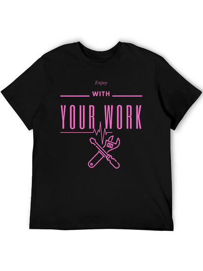 Enjoy Your Work Graphic Tee - Black