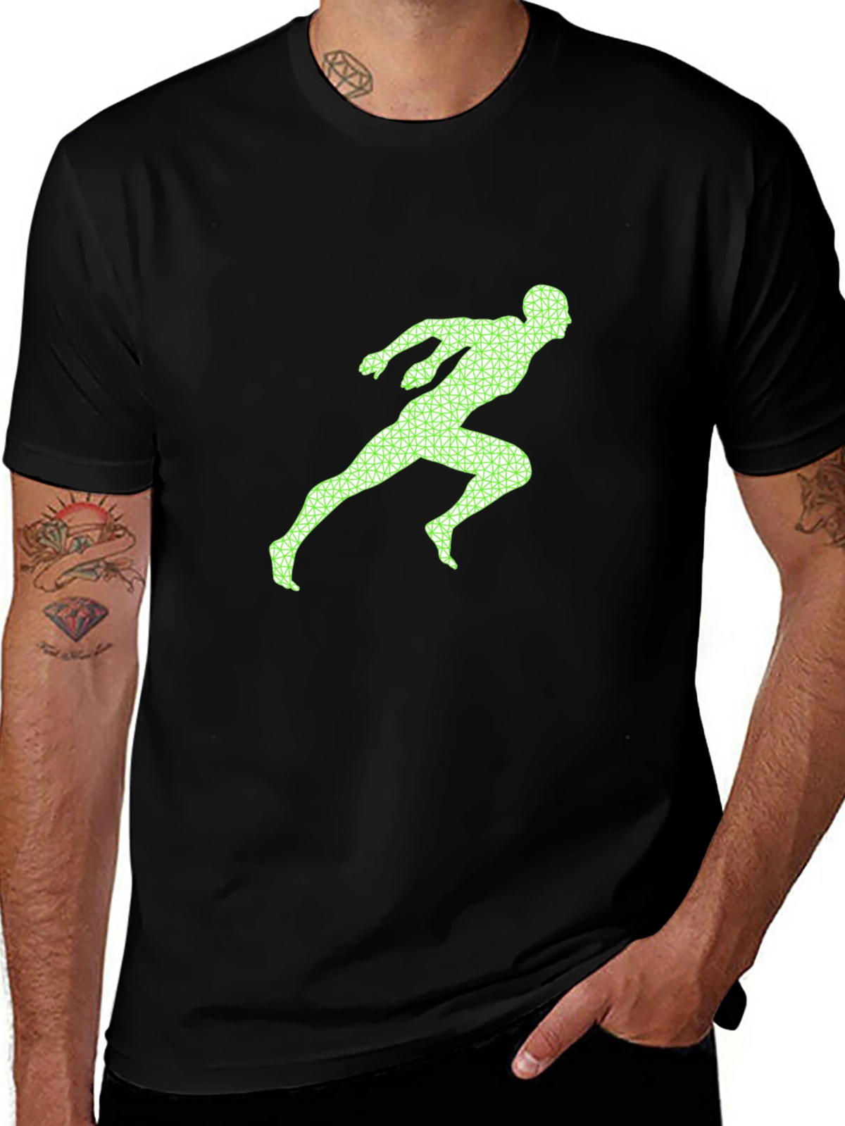 Runner Graphic Tee - Black Casual Shirt