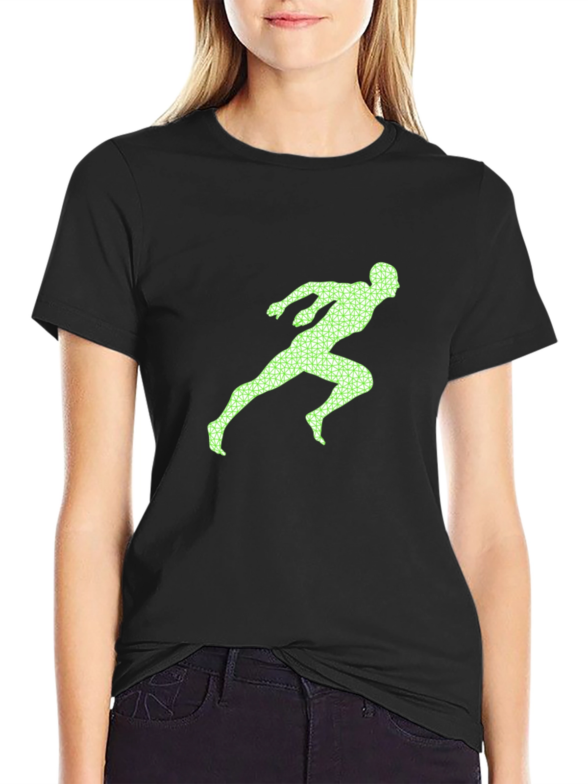 Runner Graphic Tee - Black Casual Shirt