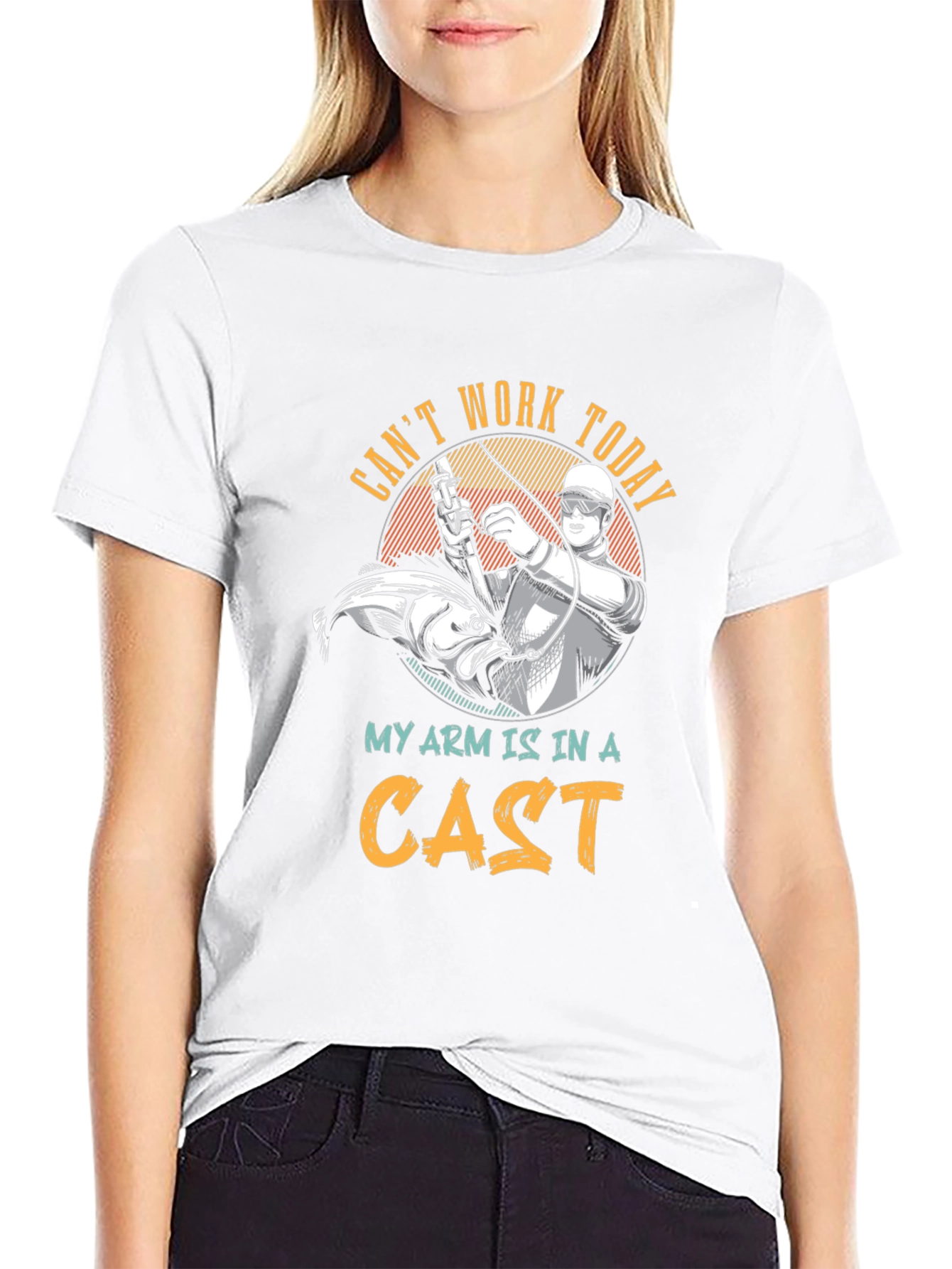 Funny Fishing T-Shirt: Cant Work Today