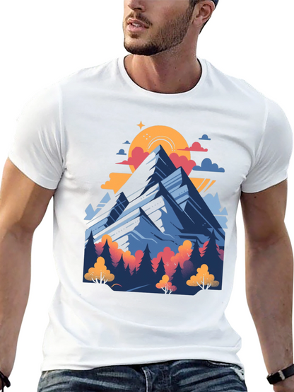 Mountain Graphic Tee - Nature Adventure Shirt
