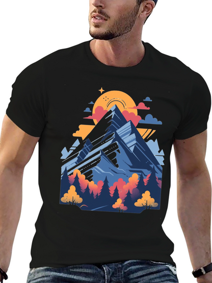 Mountain Graphic Tee - Nature Adventure Shirt