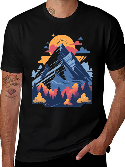Mountain Graphic Tee - Nature Adventure Shirt