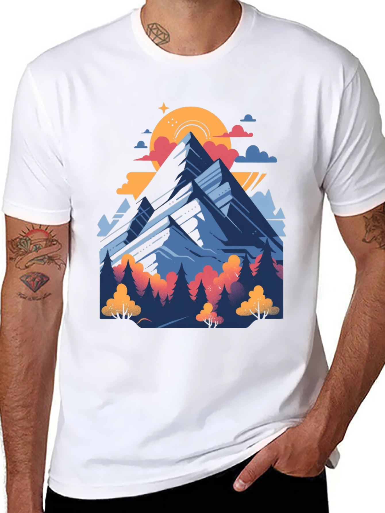 Mountain Graphic Tee - Nature Adventure Shirt