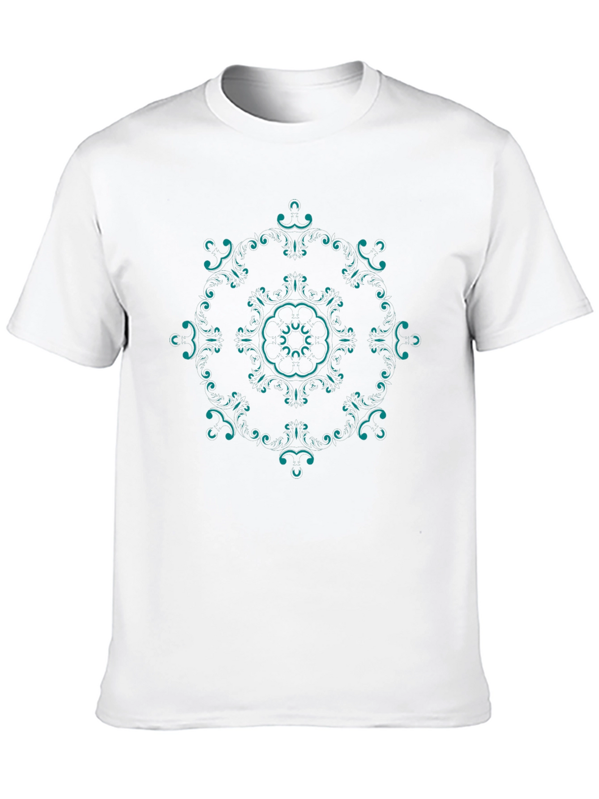 Stylish Mandala Graphic T-Shirt - Black