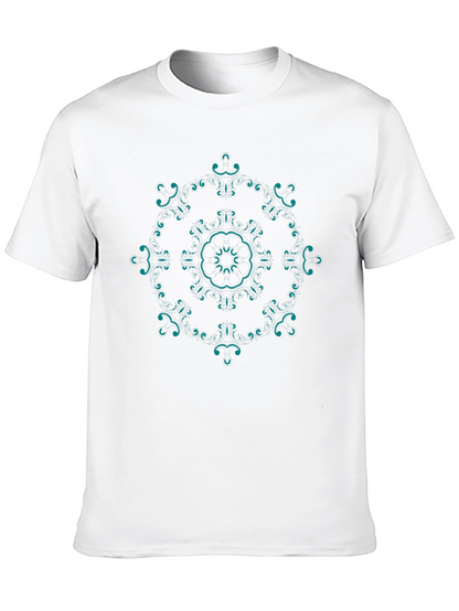 Stylish Mandala Graphic T-Shirt - Black