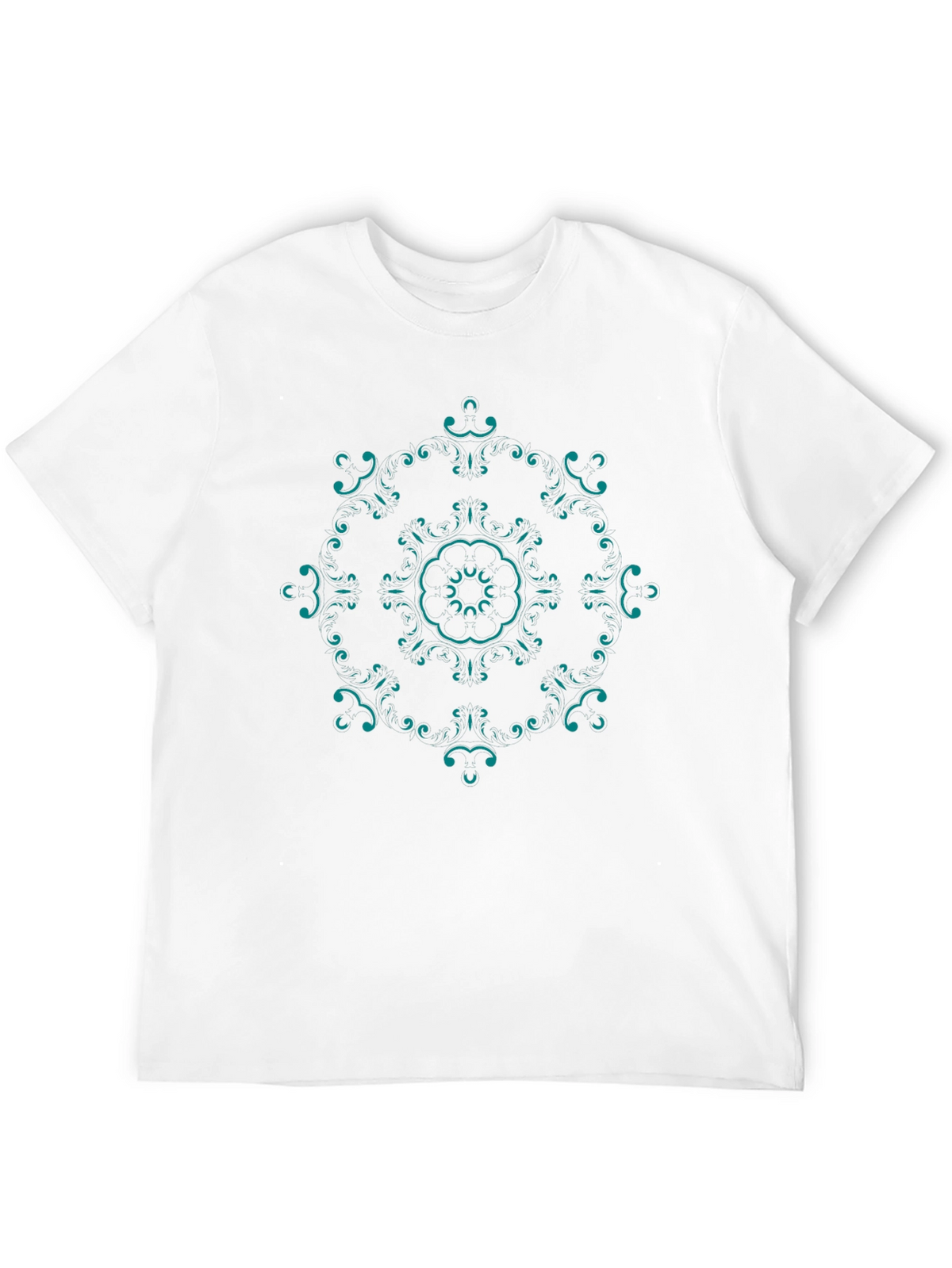 Stylish Mandala Graphic T-Shirt - Black