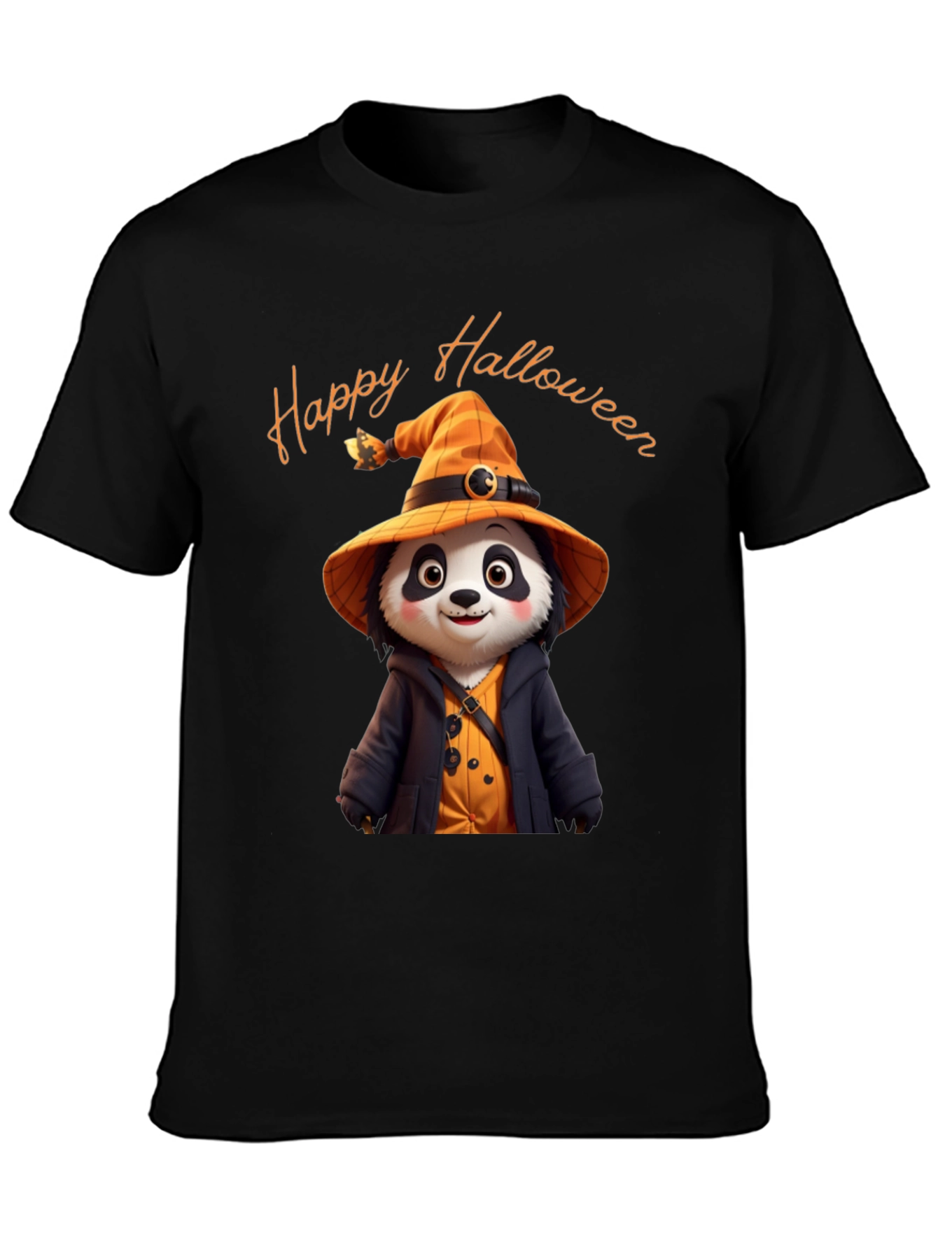 Happy Halloween Panda Witch T-Shirt