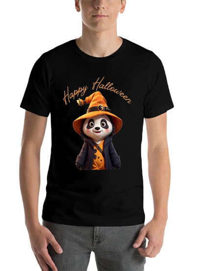 Happy Halloween Panda Witch T-Shirt