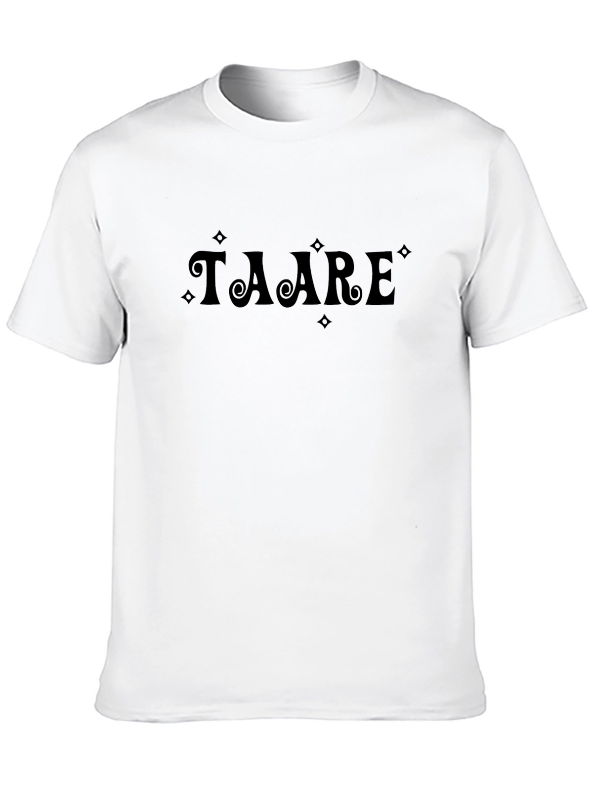 Taare Black Cotton Graphic Tee