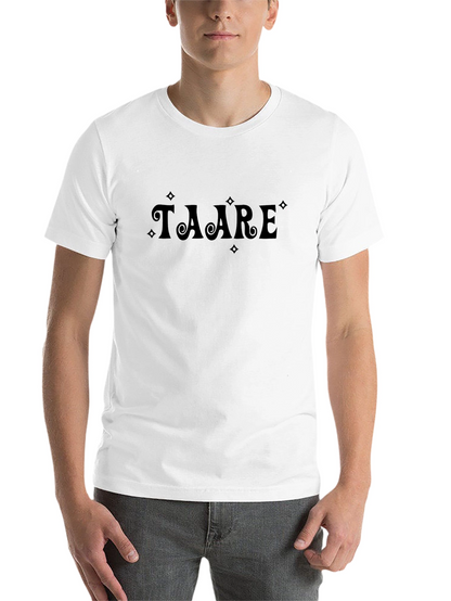 Taare Black Cotton Graphic Tee