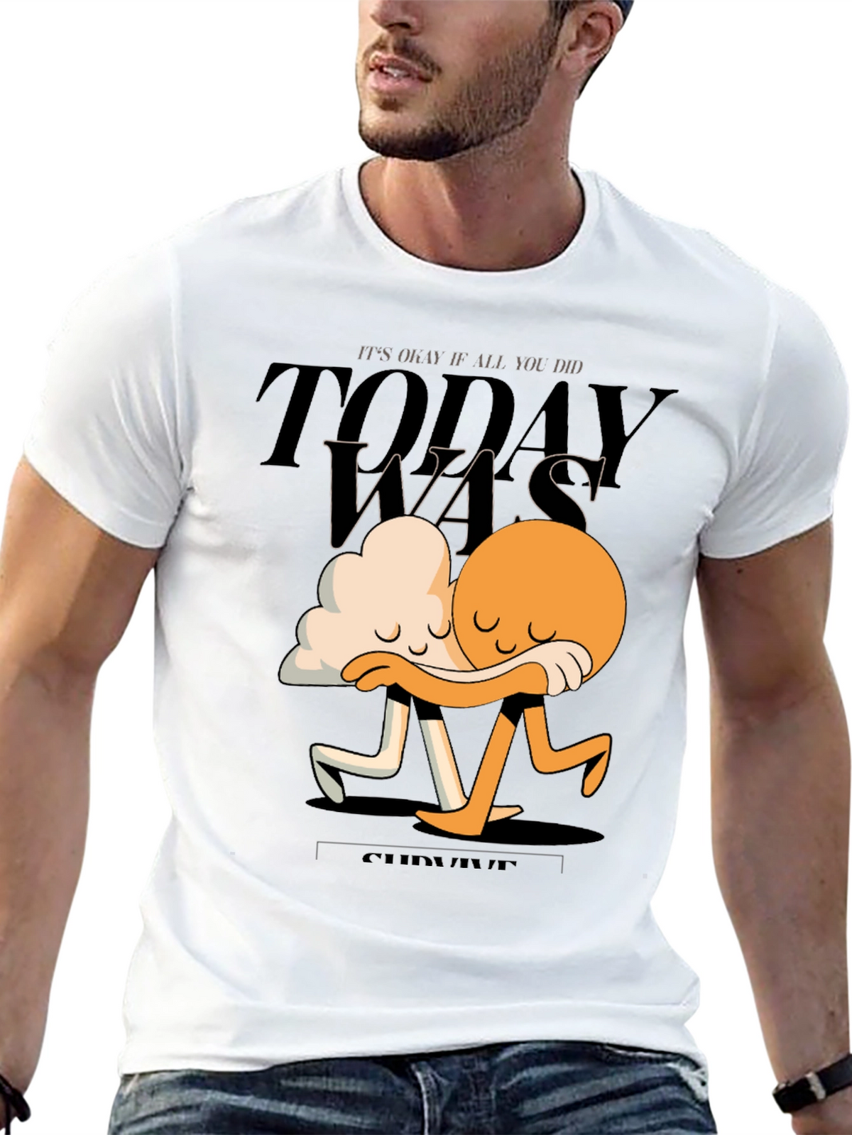 Comforting Cloud and Sun Graphic Tee