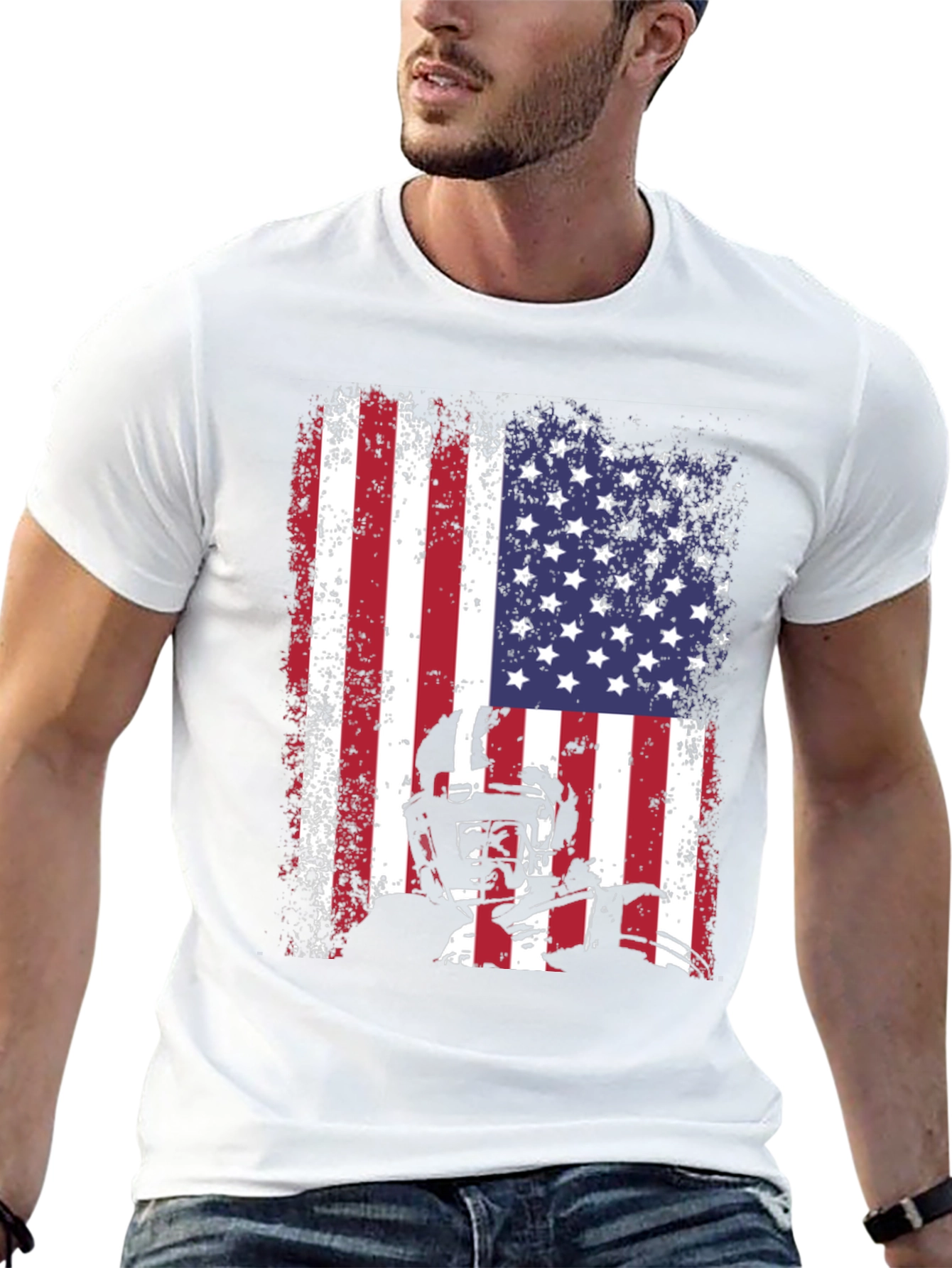 American Football Flag Graphic T-Shirt