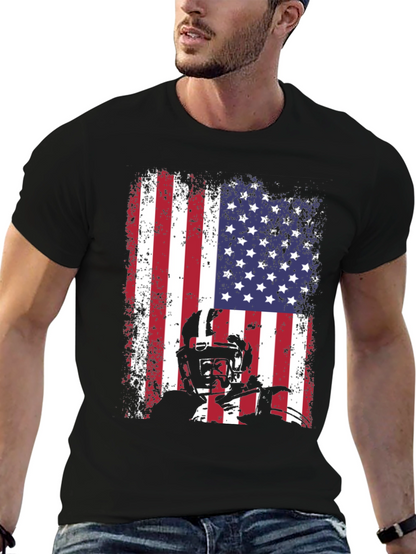 American Football Flag Graphic T-Shirt