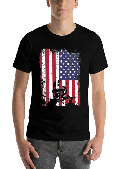 American Football Flag Graphic T-Shirt