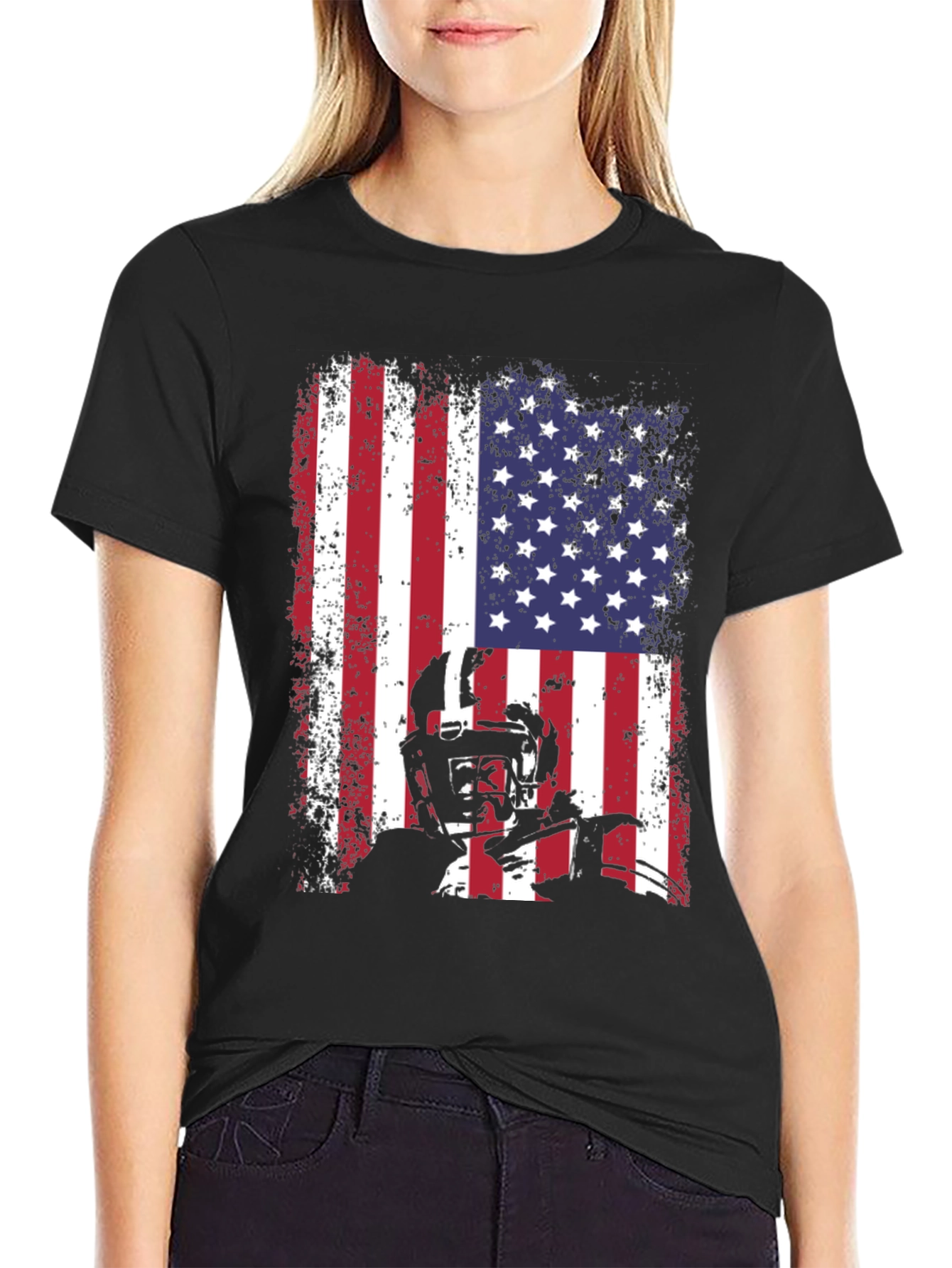 American Football Flag Graphic T-Shirt