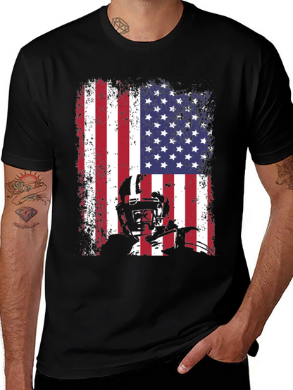 American Football Flag Graphic T-Shirt