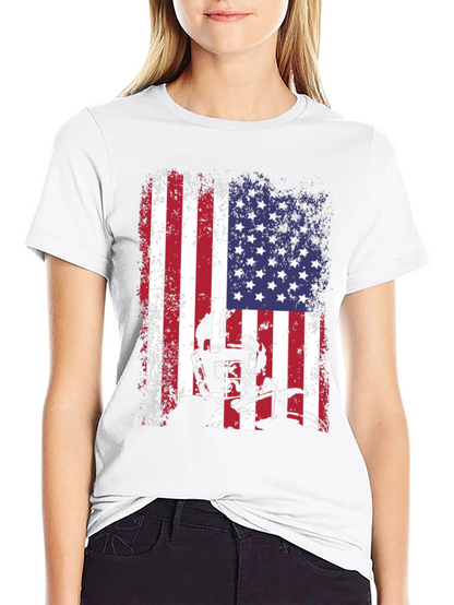 American Football Flag Graphic T-Shirt