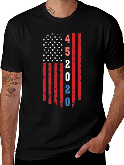 45 2020 American Flag Graphic T-Shirt