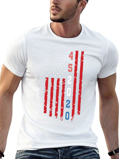 45 2020 American Flag Graphic T-Shirt