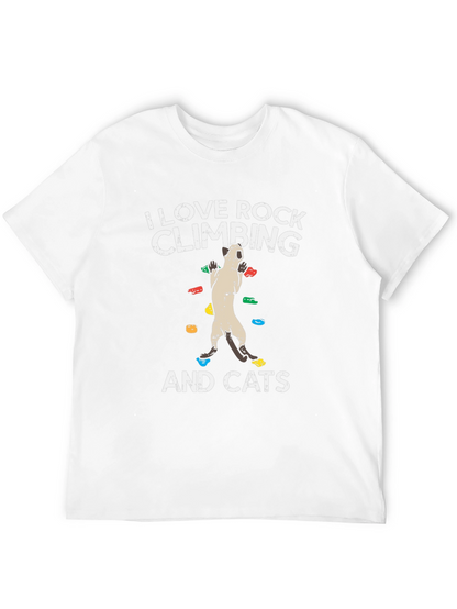 Rock Climbing & Cats Graphic T-Shirt