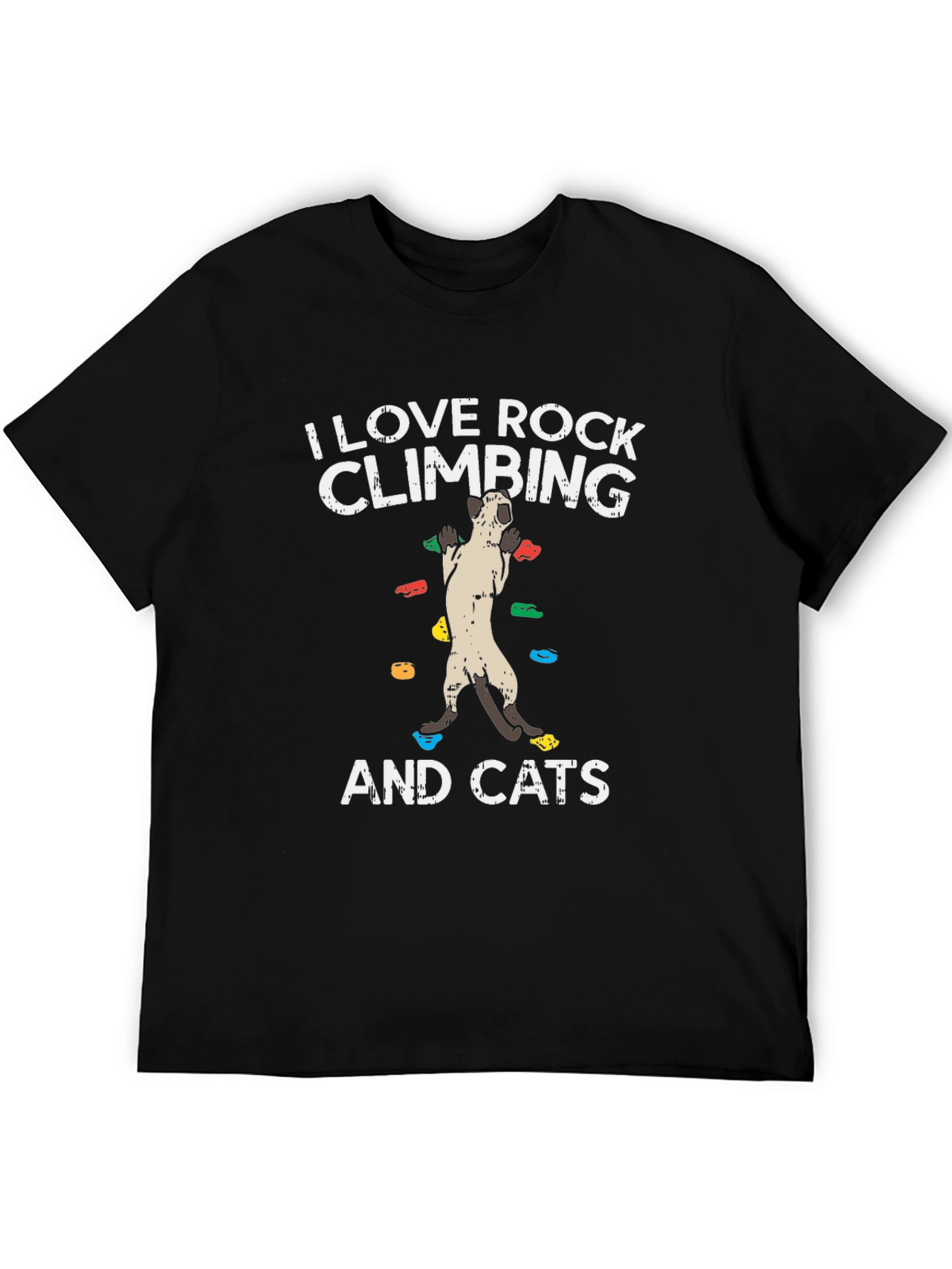 Rock Climbing & Cats Graphic T-Shirt