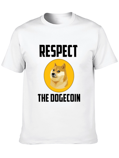 Respect the Dogecoin T-Shirt - Crypto Meme Tee