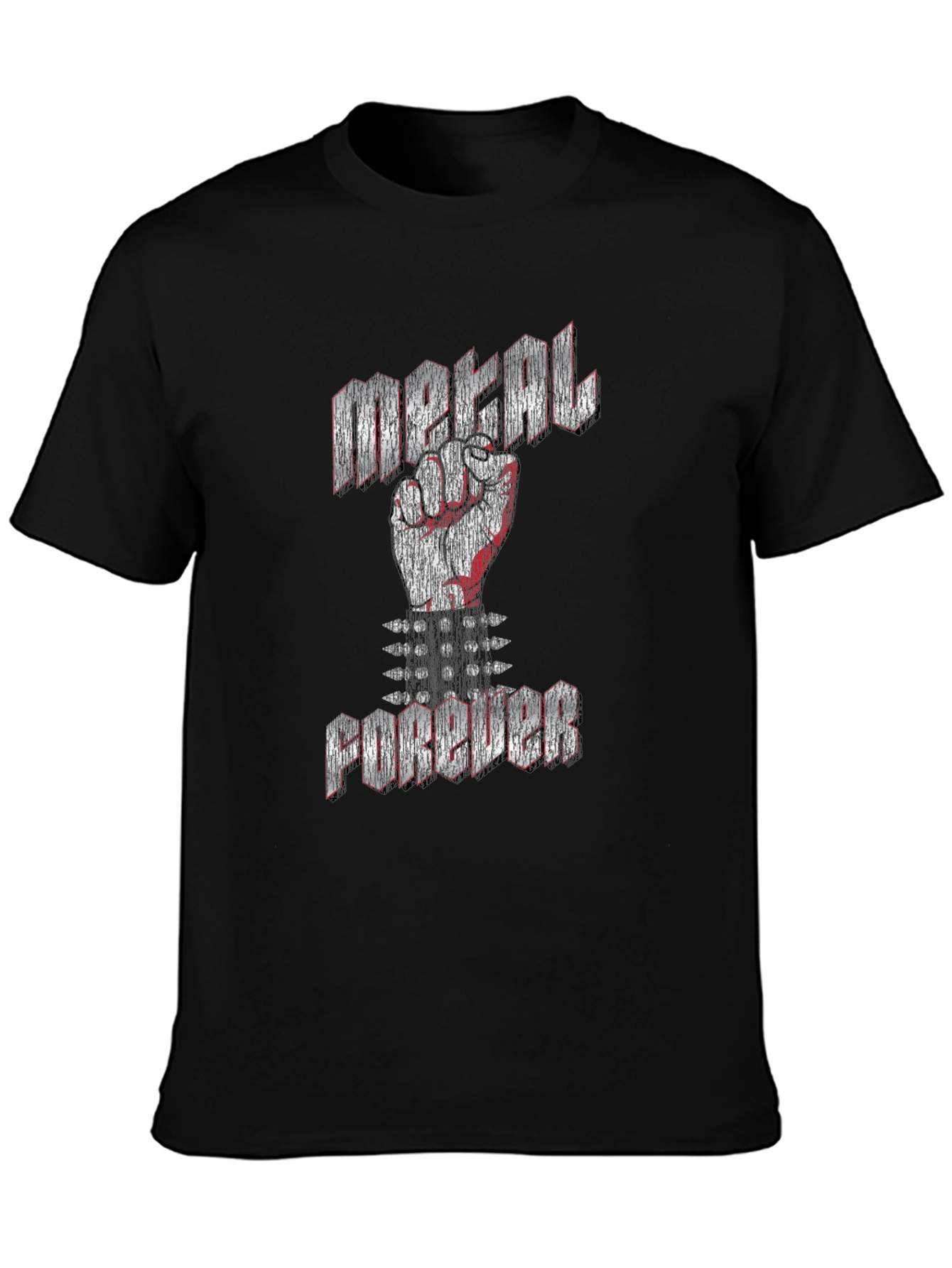 Metal Forever Black Graphic T-Shirt