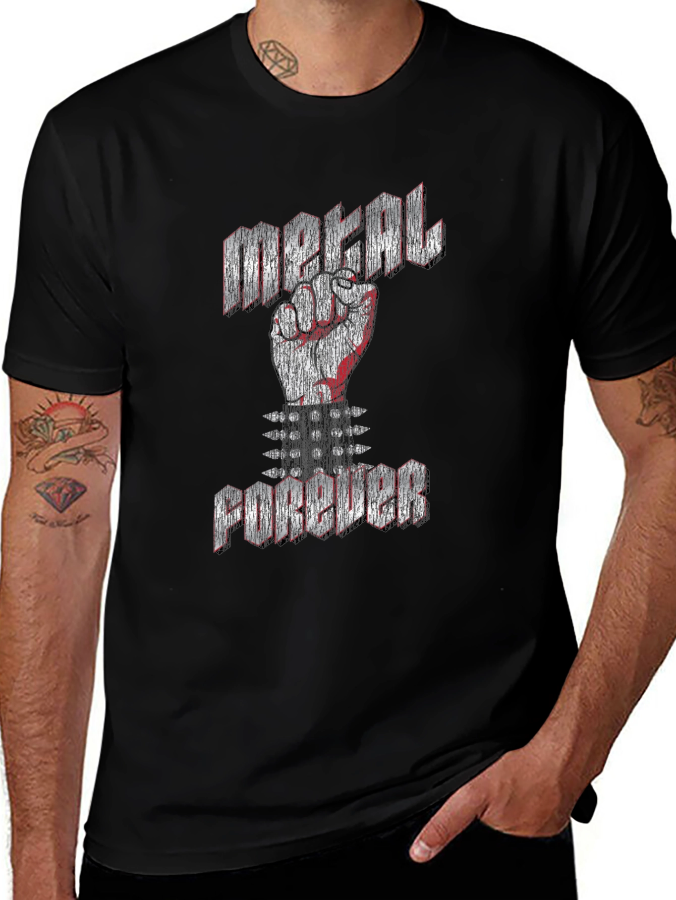 Metal Forever Black Graphic T-Shirt
