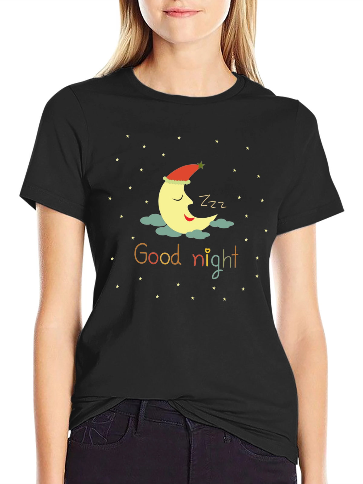 Good Night Moon T-Shirt - Sleepy Crescent Tee
