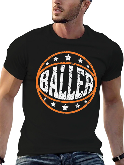 Baller Graphic Tee - Basketball Player T-Shirt