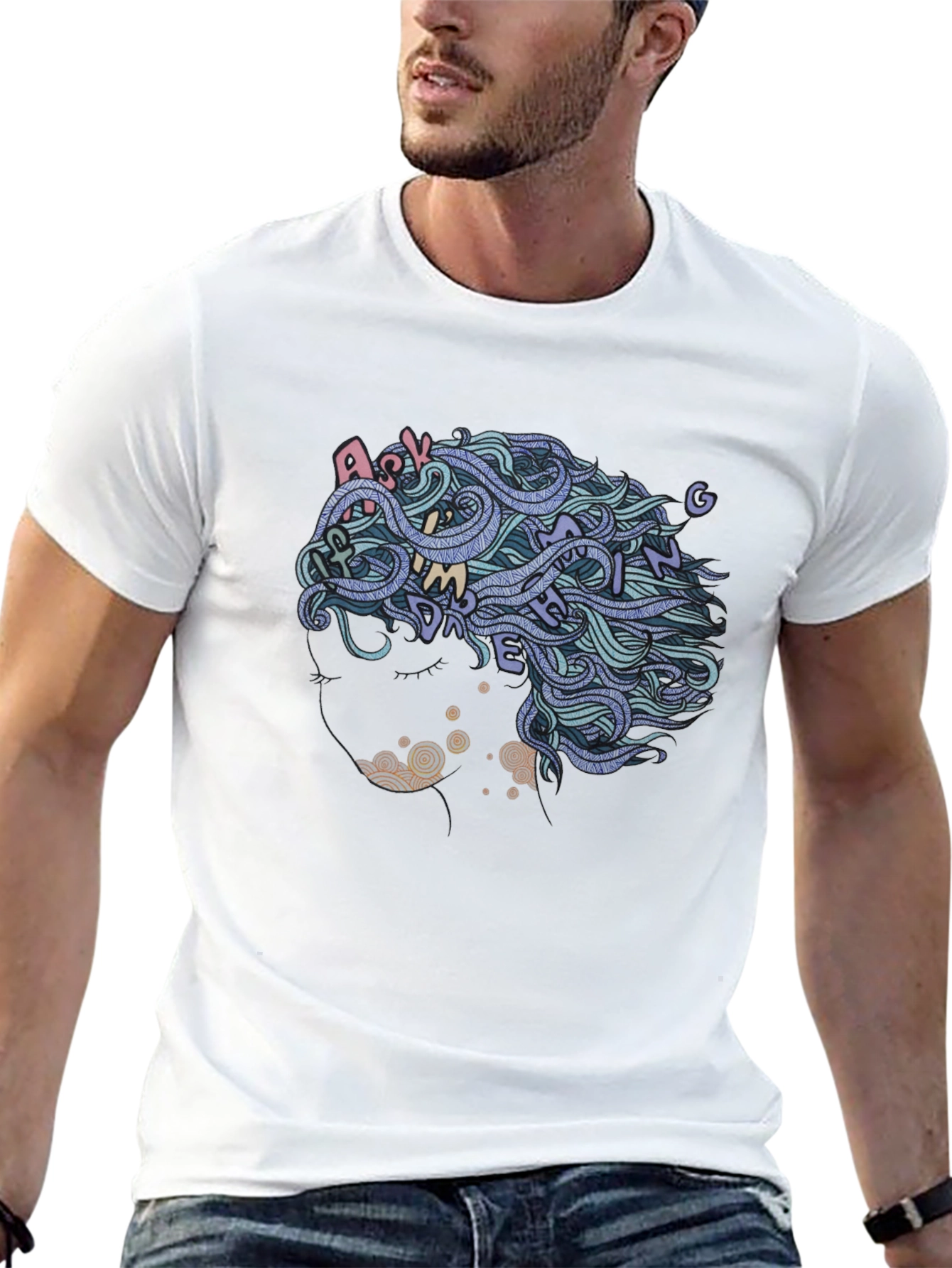 Abstract Hair Tee - Ask Me Anything