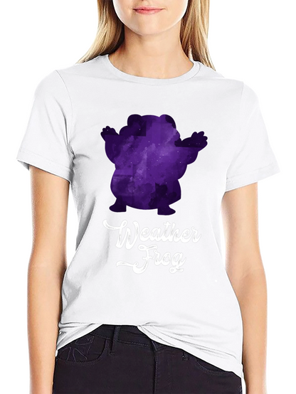 Weather Frog Graphic Tee - Black Cotton T-Shirt
