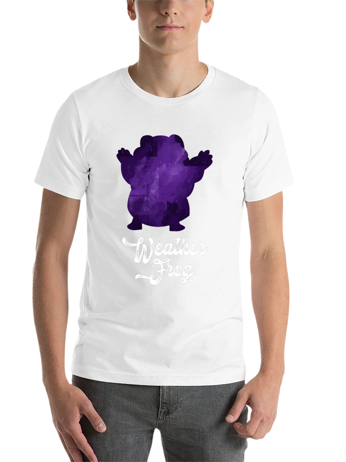 Weather Frog Graphic Tee - Black Cotton T-Shirt